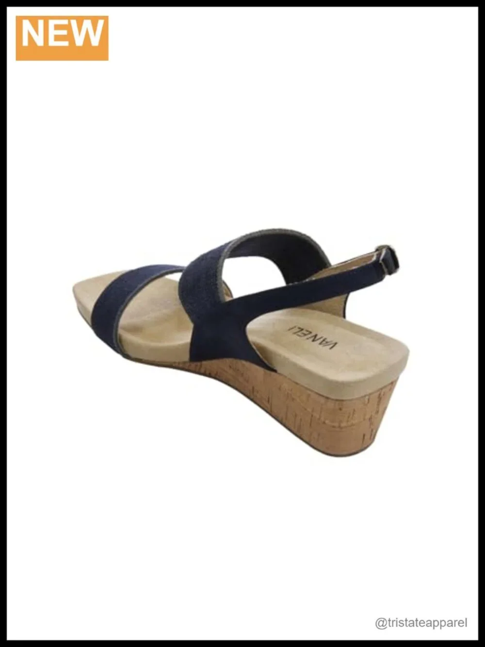 VANELi Catlee Denim Wedge Sandal Slingback Backstrap Open Toe Comfort